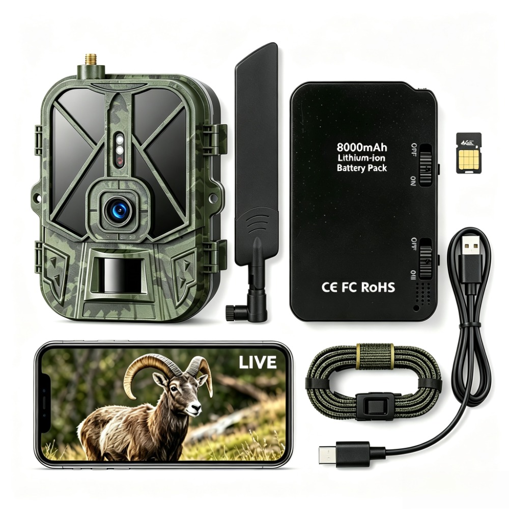 Hunting Outdoor Shows - Caméra de chasse 4G 120MP 4K