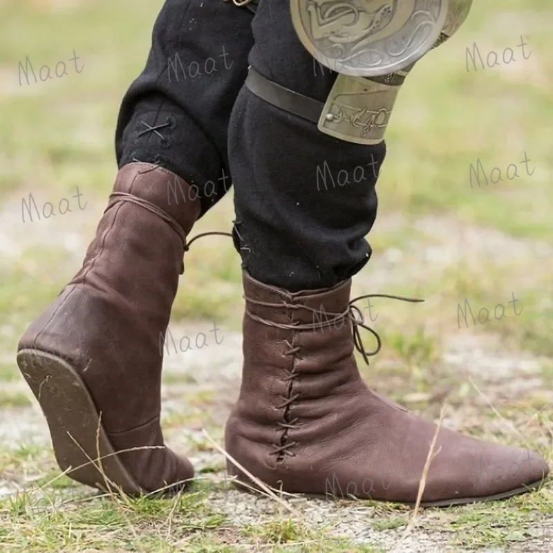 Hunting Outdoor Boots - Bottes de Carnaval Médiéval en Cuir