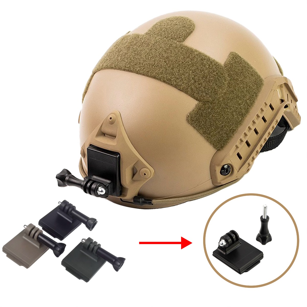 Hunting Outdoor Camera - Adaptateur de casque tactique rapide NVG,