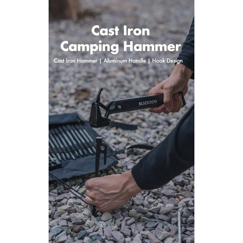 Outdoor Hunting Dog Supply - Outil de survie BLACKDOG Camp Hammer,