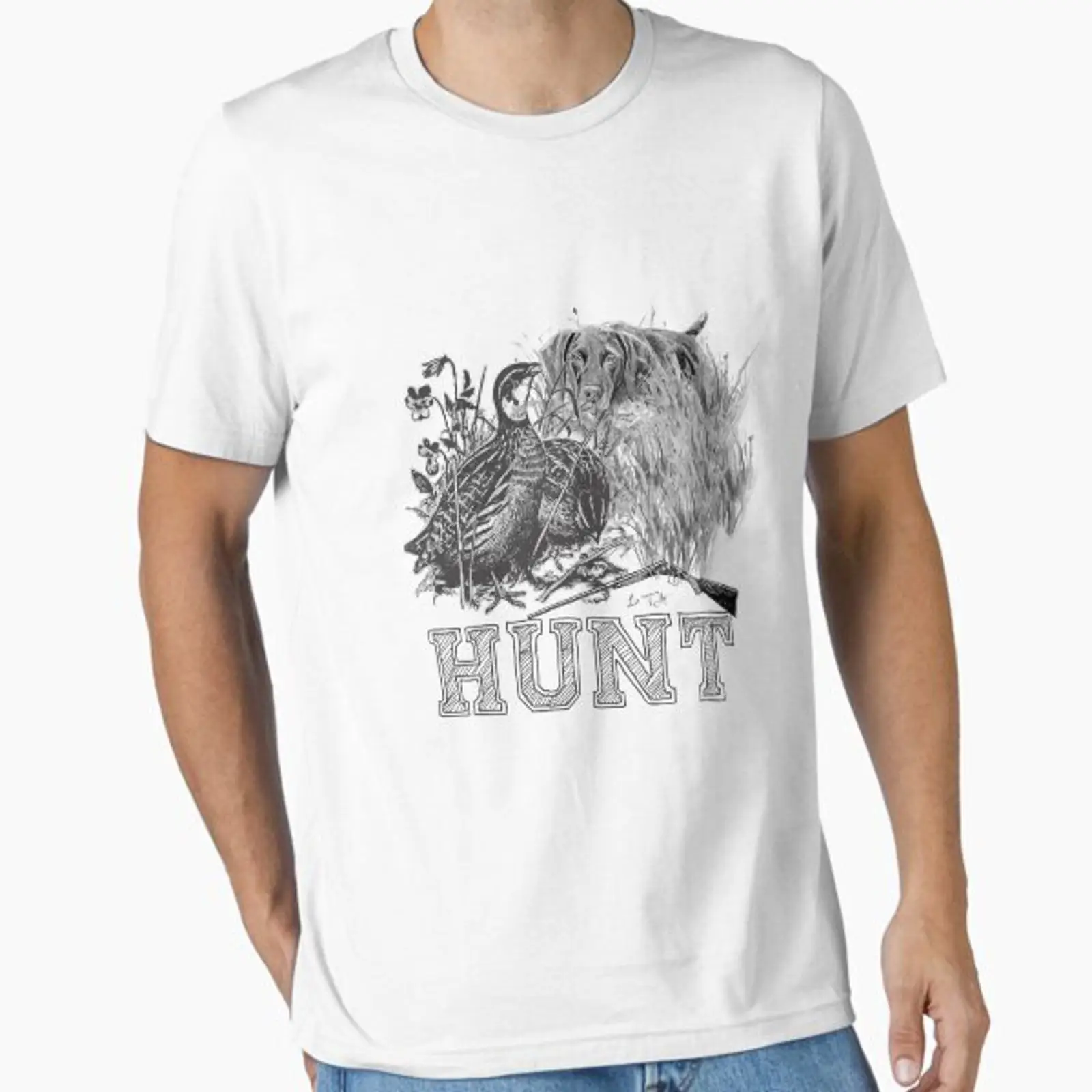 Hunting Quail - T-shirt vintage unisexe respirant et polyvalent