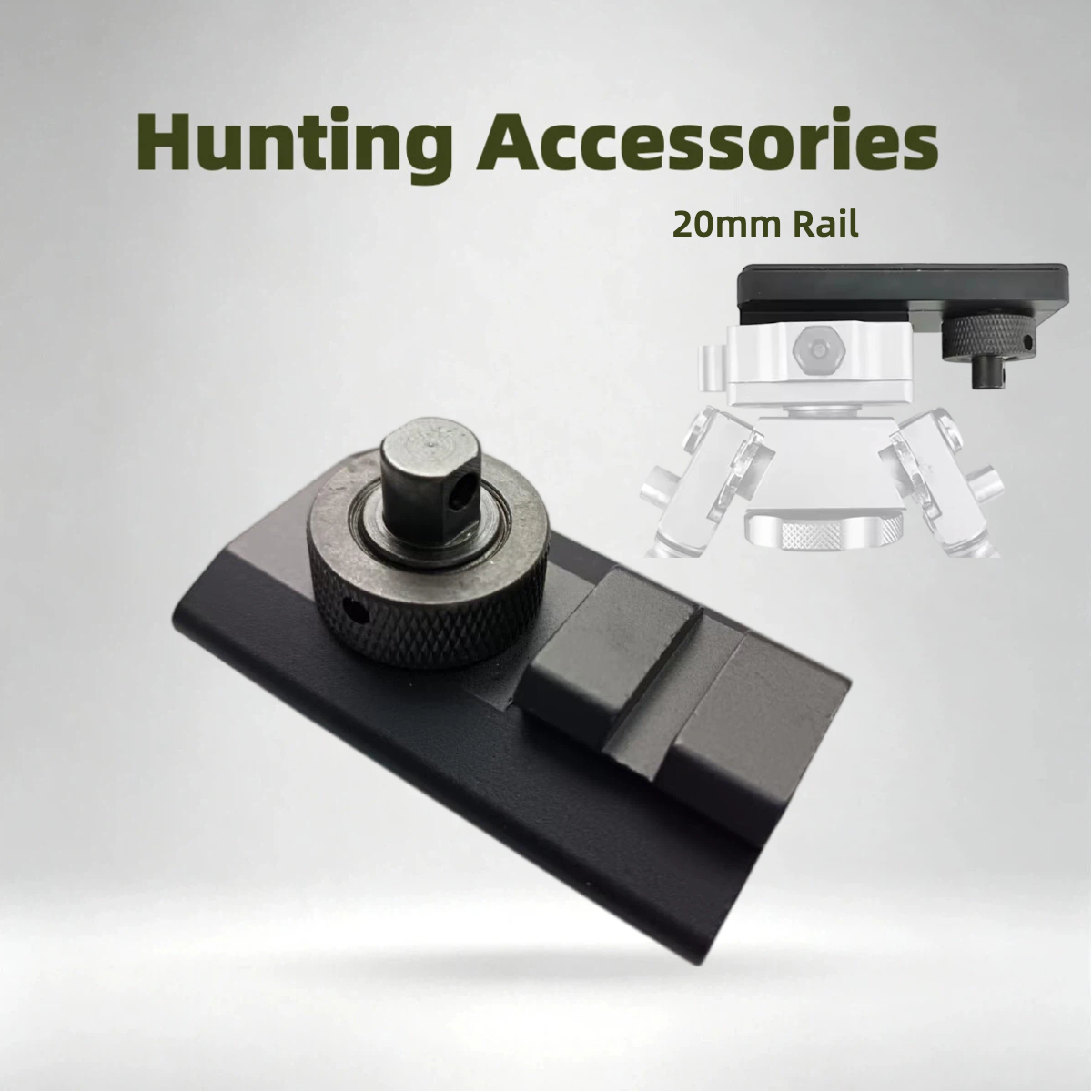 Bipod Rifle Mount - Adaptateur de montage bipode pour rail