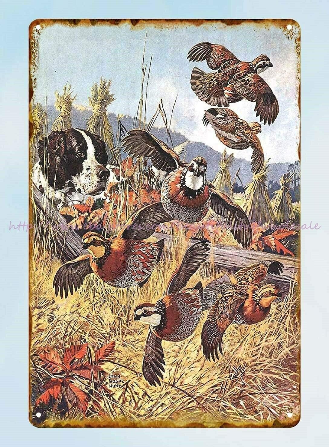 1p, Plaque Métallique Rétro Vi - Hunting Quail avis et prix