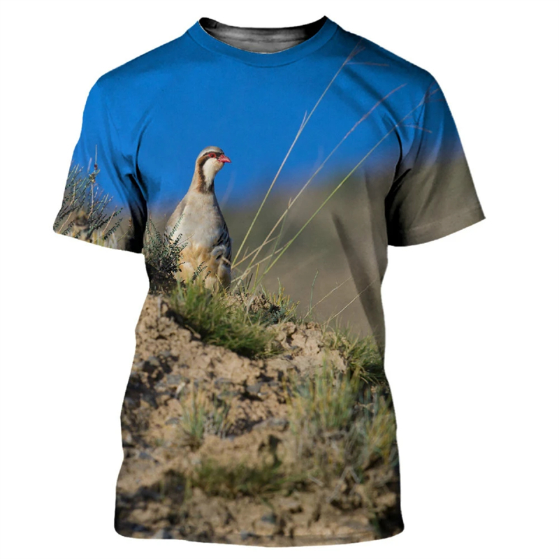 T-shirt imprimé 3D Animal Quai - Hunting Quail avis et prix